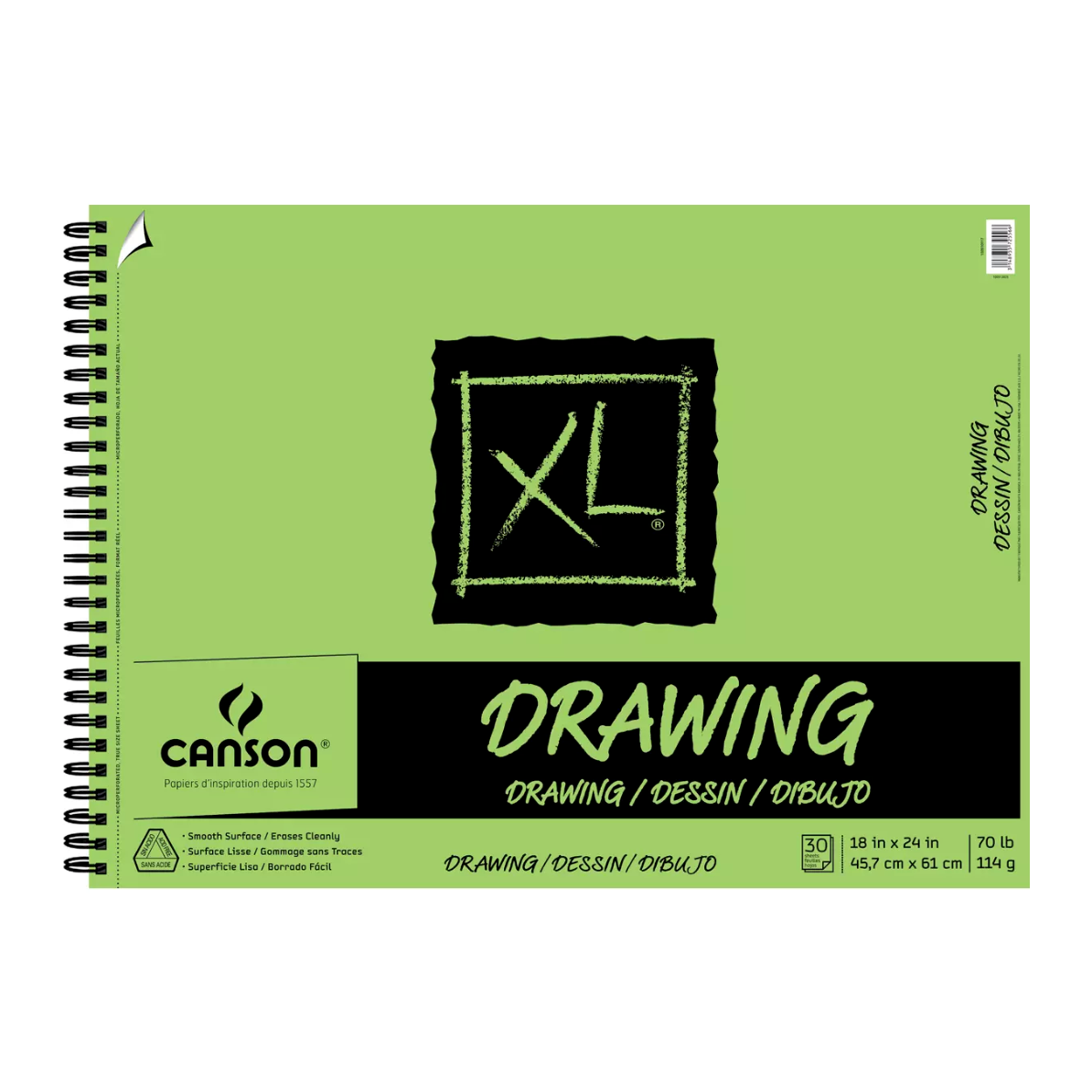 Canson XL Mix Media Sketch Pad, 7' x 10' Drawing Paper Spiral Sketchbook,  60 Sheets - Walmart.com