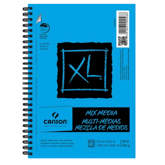 Canson XL Mix Media Sketchbooks - 5.5 x 8.5 inches - 60 Sheets by Canson - K. A. Artist Shop