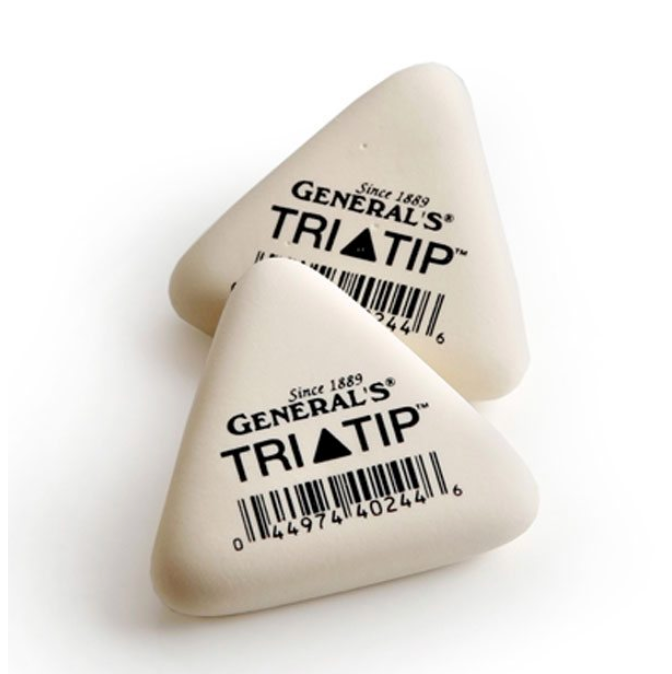 General’s Tri-Tip Eraser - by General's - K. A. Artist Shop