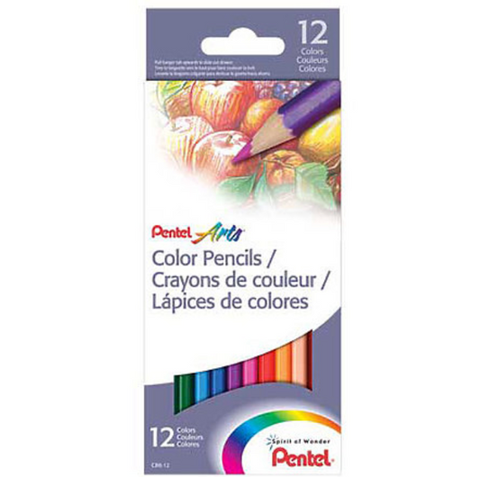 Pentel Arts Color Pencils - 12/pk - by Pentel - K. A. Artist Shop