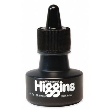 Higgins Waterproof India Ink - 1oz. Bottle w/ Eyedropper - by K. A. Artist Shop - K. A. Artist Shop