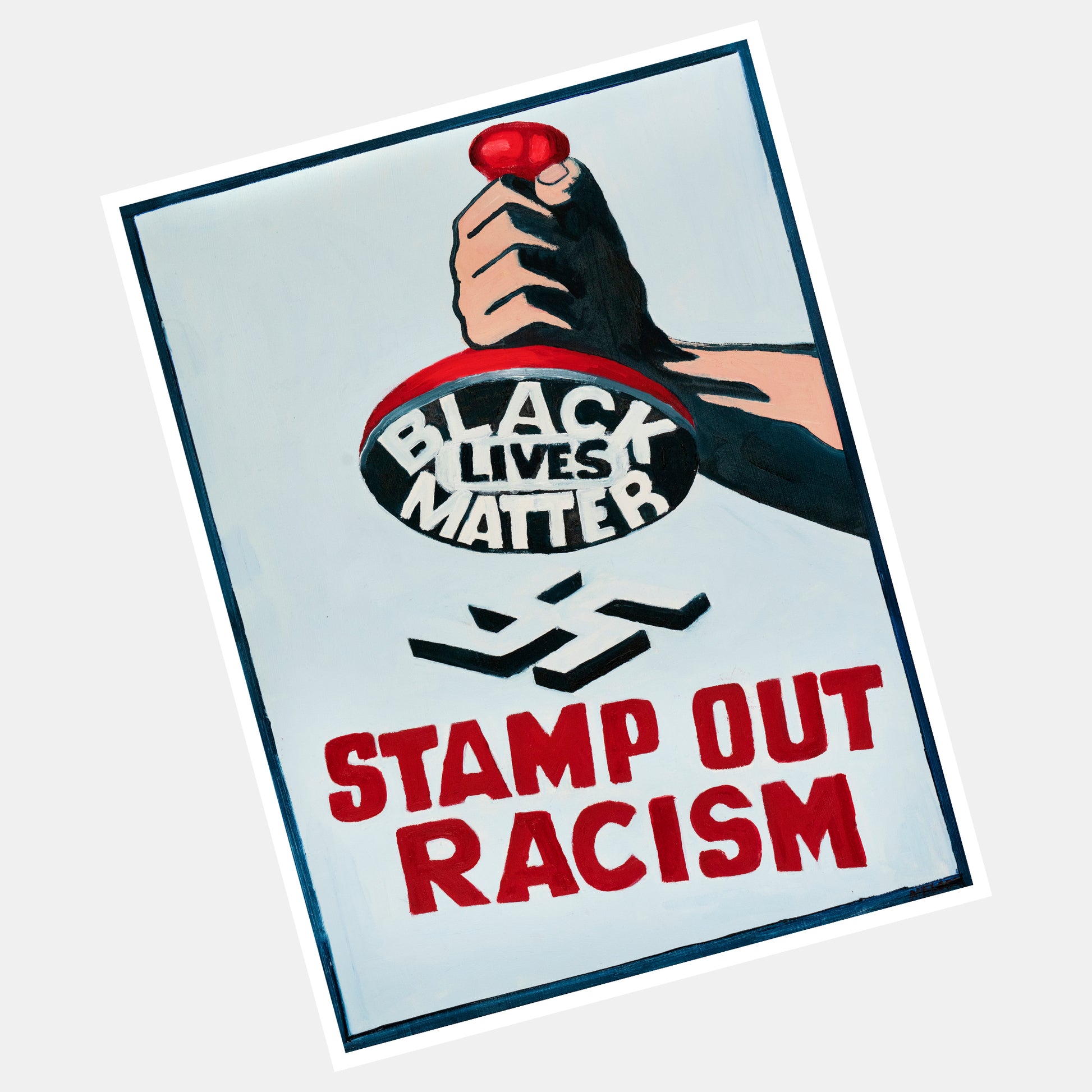 "Stamp Out Racism" Black Lives Matter Print by Melody Croft - by Melody Croft - K. A. Artist Shop