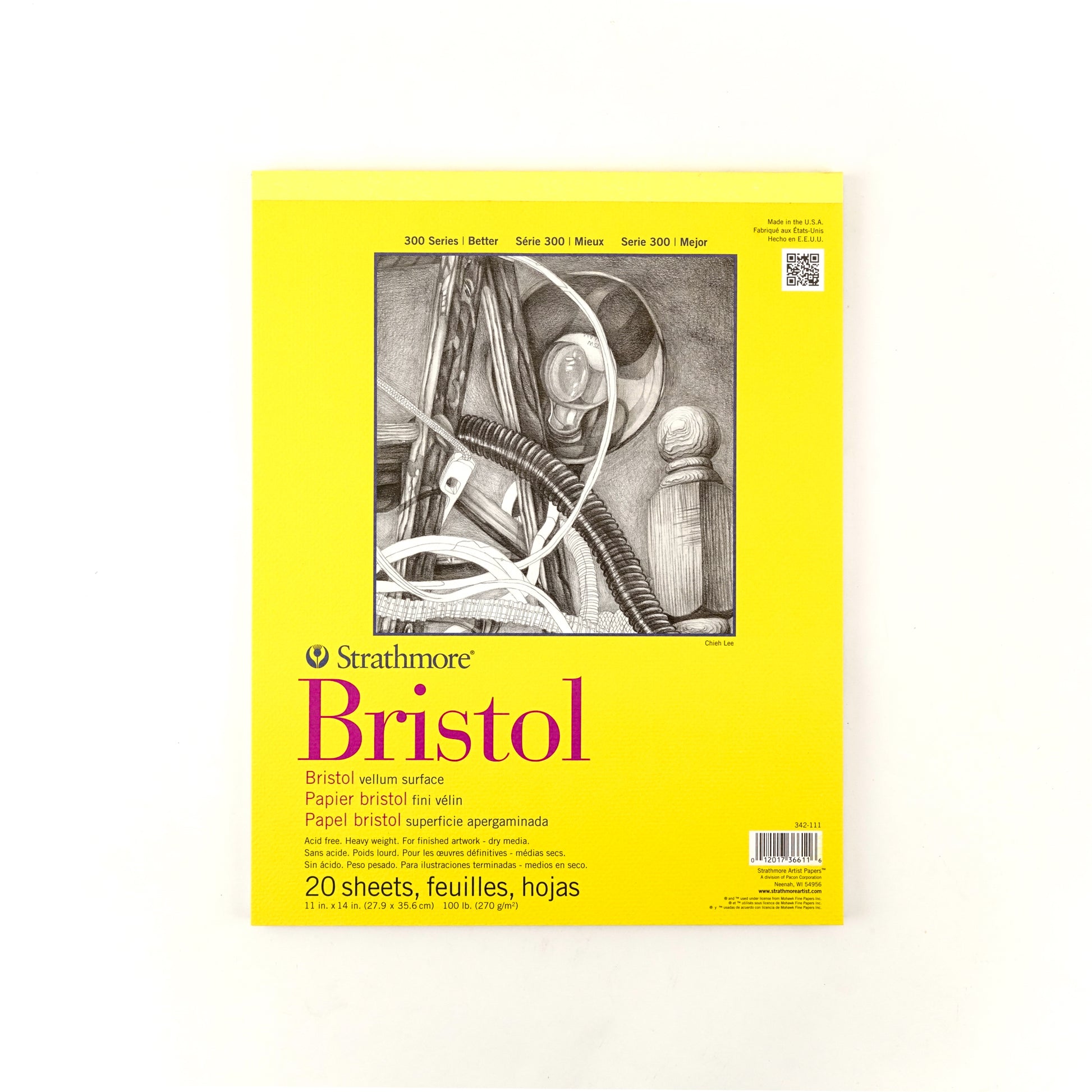 Strathmore 300 Series Bristol Paper Pad - Vellum Surface - 11 x 14 inches by Strathmore - K. A. Artist Shop