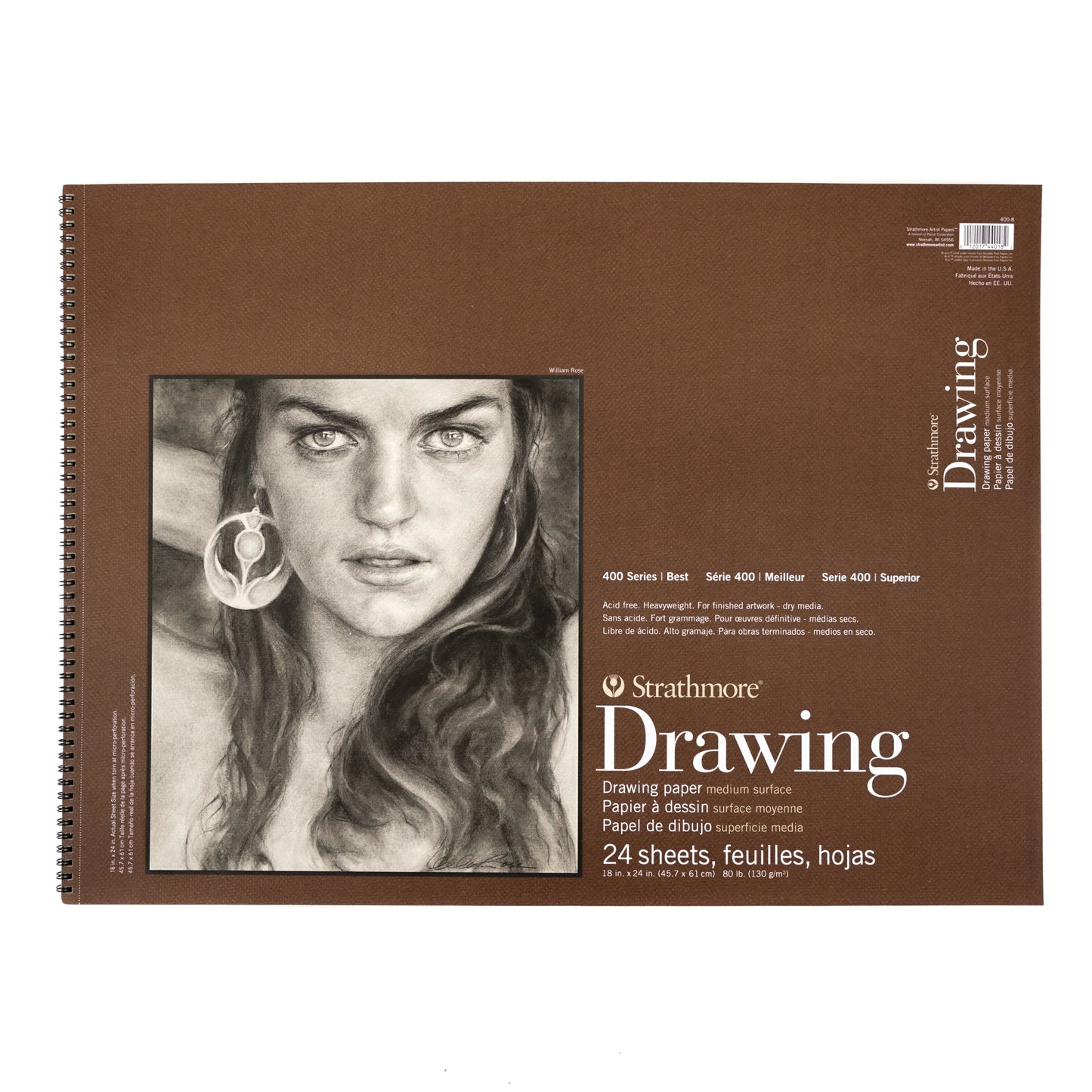 Strathmore Drawing Paper Pad - 400 Series - Medium / Large - 18 x 24 inches - Medium Surface by Strathmore - K. A. Artist Shop