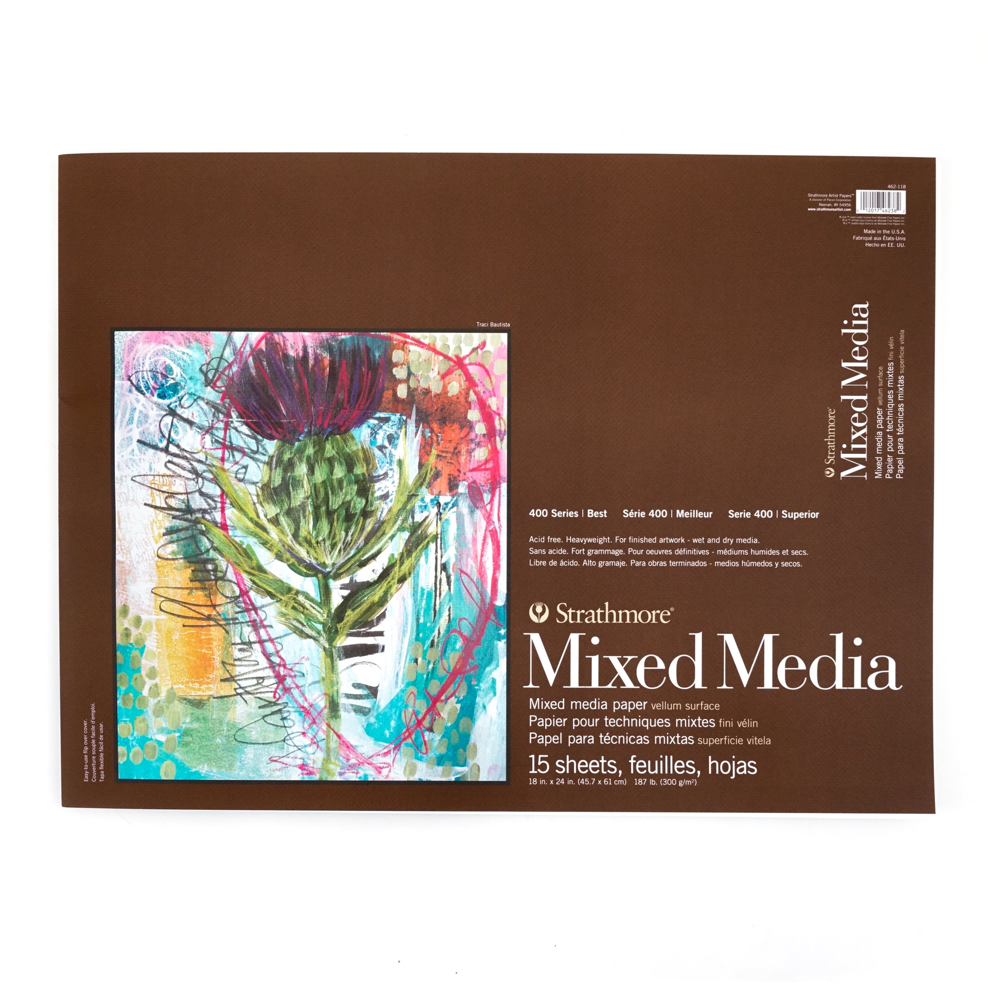 Strathmore Mixed Media Paper Pad - 400 Series - Vellum Surface - 18 x 24 inches by Strathmore - K. A. Artist Shop