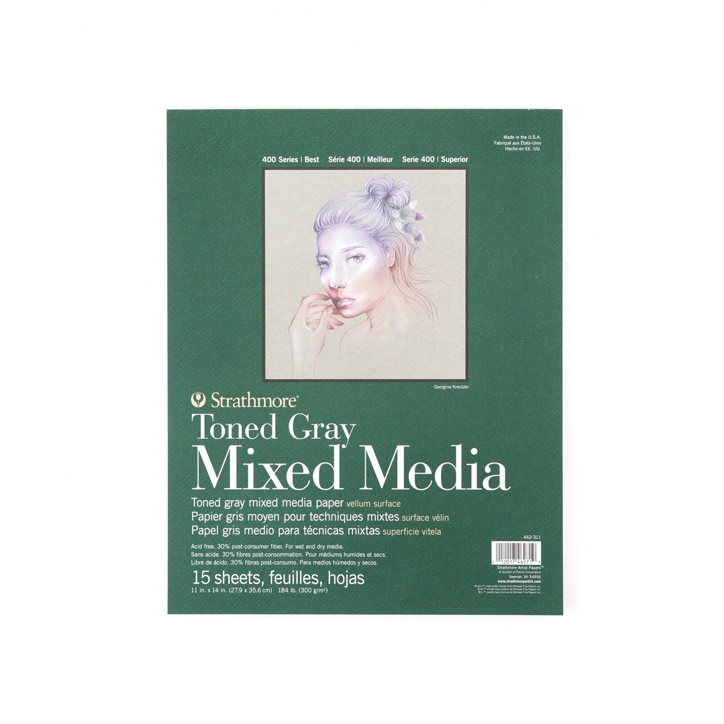 Strathmore Toned Gray Mixed Media Paper Pads – 400 Series - 11 x 14 inches by Strathmore - K. A. Artist Shop