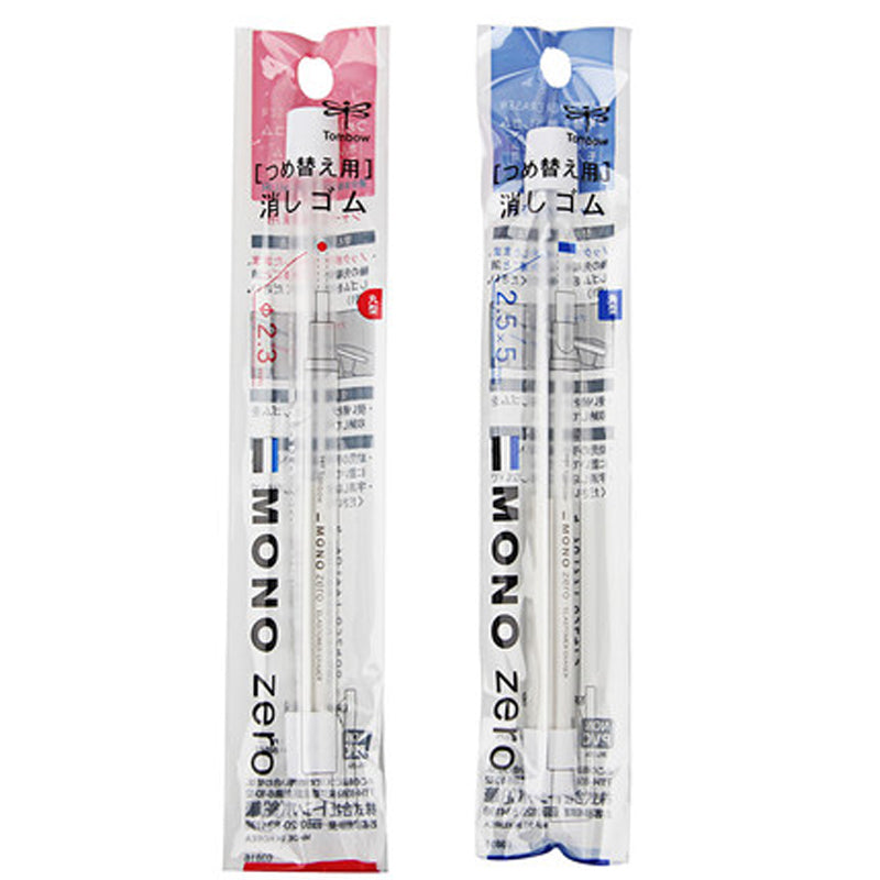 Tombow MONO Zero Precision Eraser Pen 2.5 x 5 mm Rectangular + 2 Refills