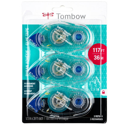 Tombow MONO Glue Tape Refill - 3 Pack - Permanent by Tombow - K. A. Artist Shop