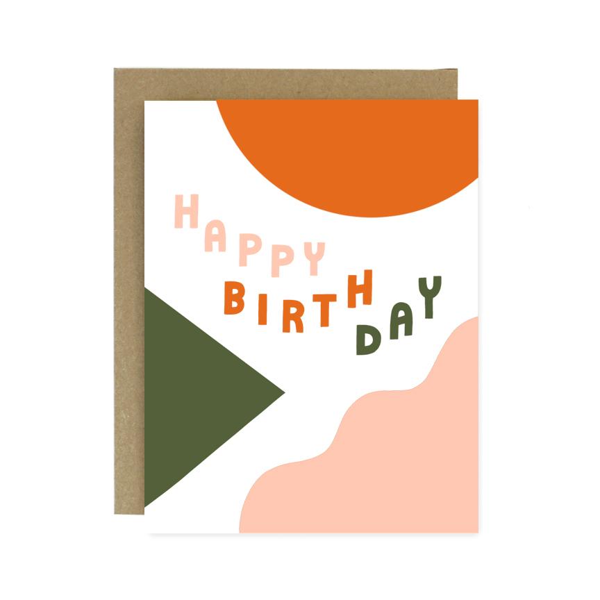 "Birthday" Shapes and Colors Card by Worthwhile Paper - by Worthwhile Paper - K. A. Artist Shop