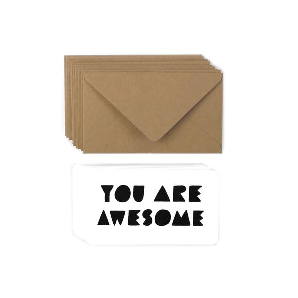 "You are Awesome" Mini Note Set - by Worthwhile Paper - K. A. Artist Shop
