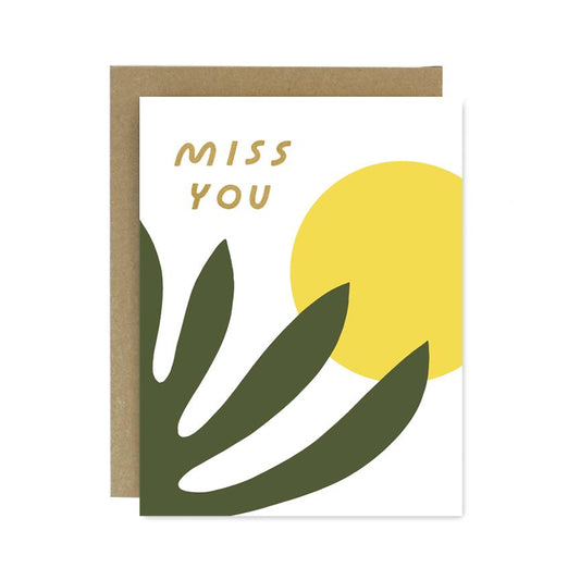 "Miss You" Shapes and Colors Card by Worthwhile Paper - by Worthwhile Paper - K. A. Artist Shop