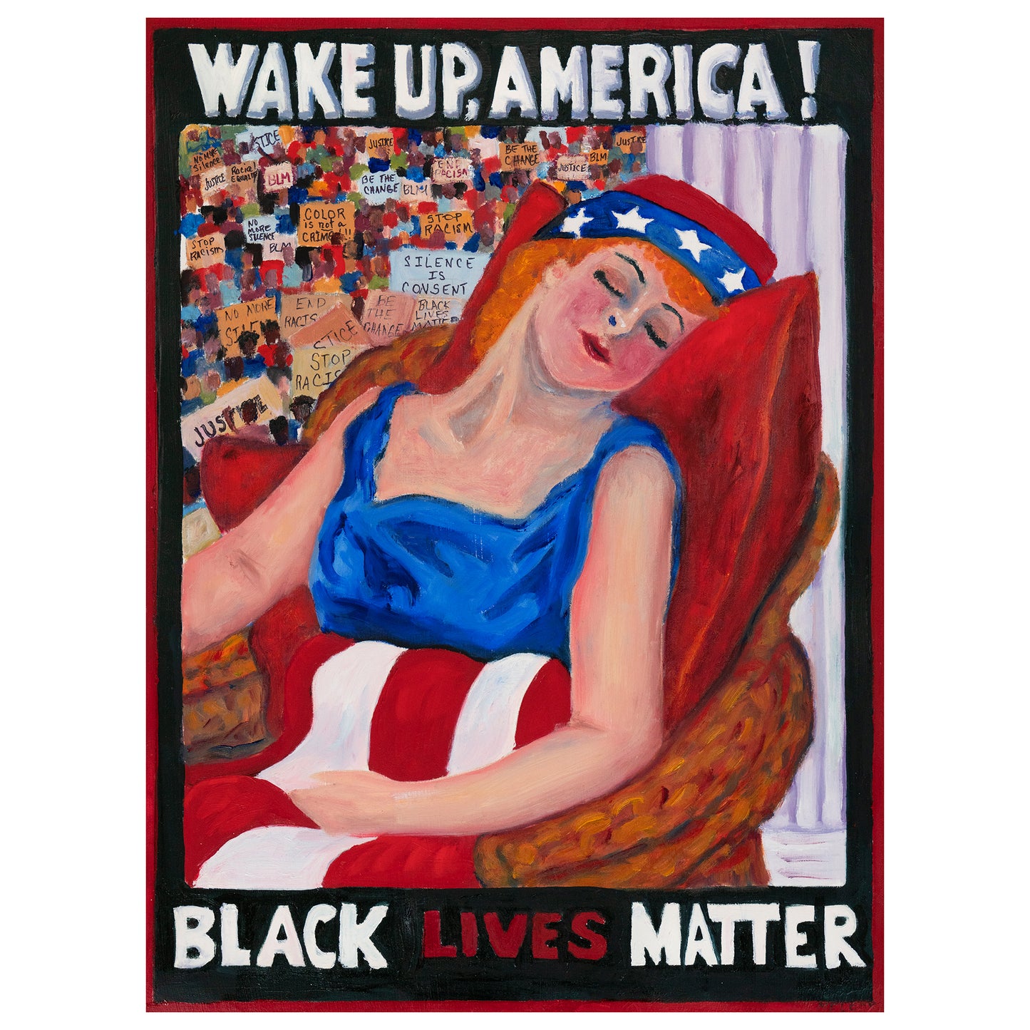 "Wake Up America" Black Lives Matter Print by Melody Croft - by Melody Croft - K. A. Artist Shop