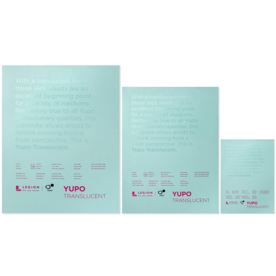 Yupo Paper 5x7 15 Sheets - Translucent 104lb