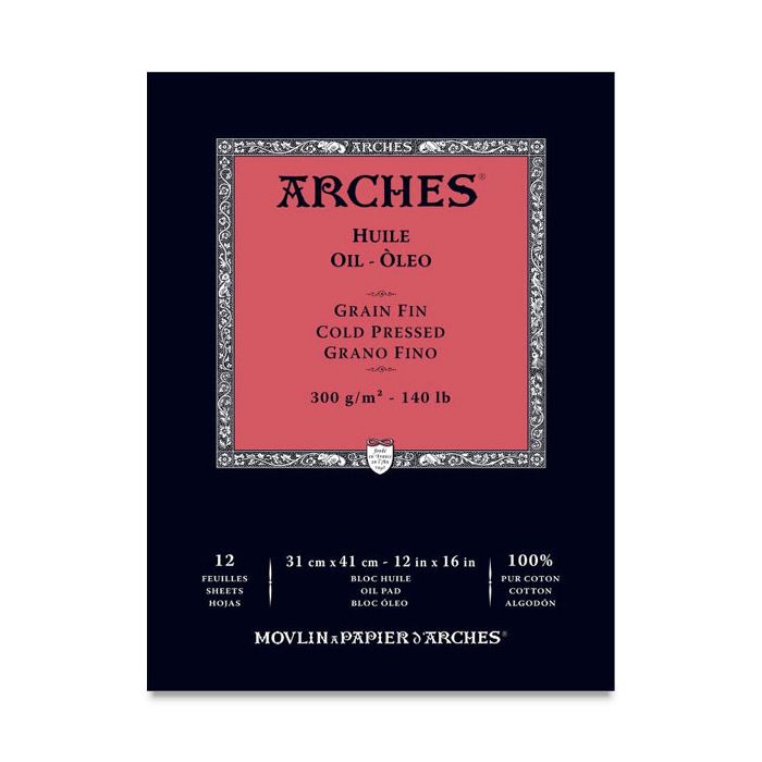 Arches Oil Paper Pads - 12 sheets - 12 x 16 inches by Arches - K. A. Artist Shop