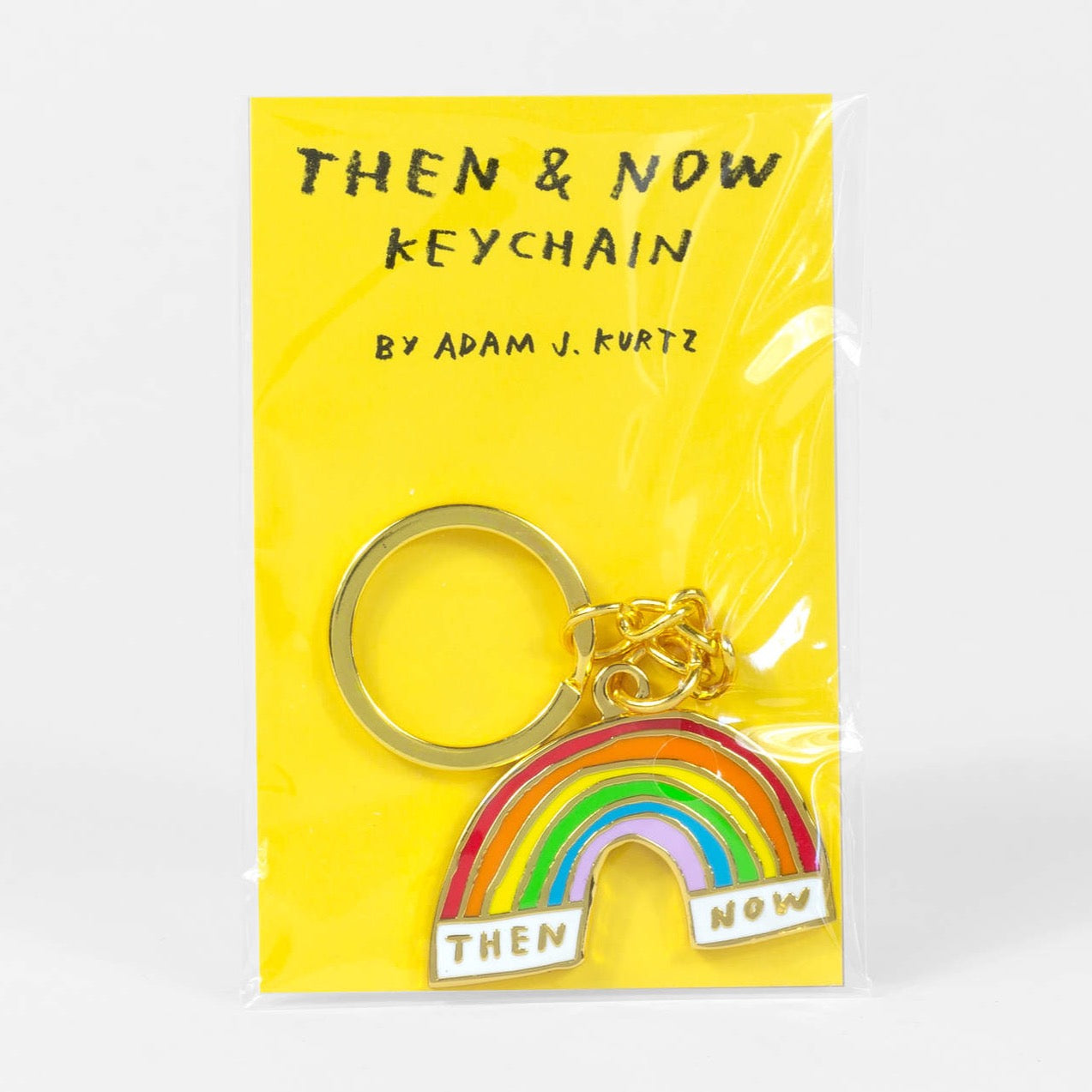 "Then & Now" Rainbow Keychain - by ADAMJK - K. A. Artist Shop