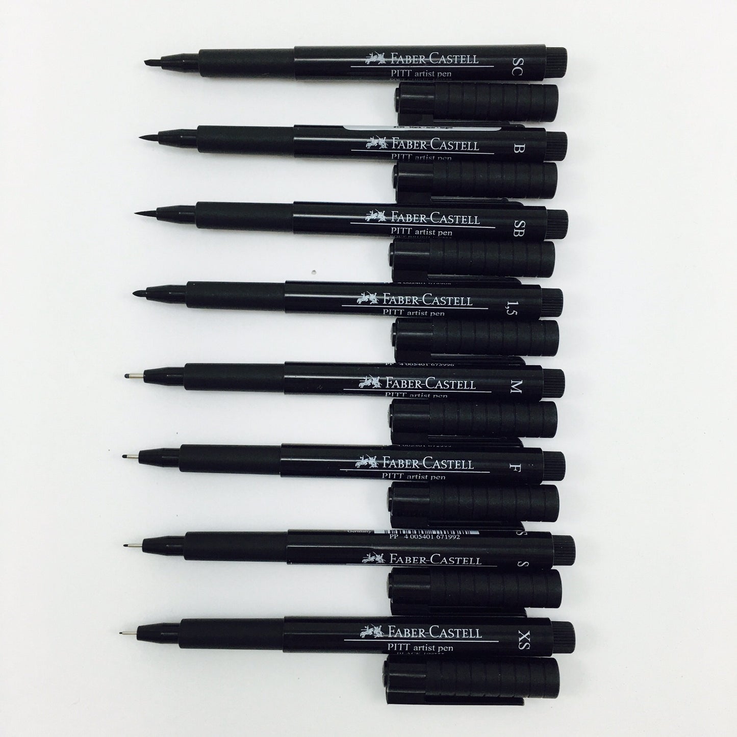 Faber-Castell Pitt Artist Brush Pen - Set of 12 - Gray