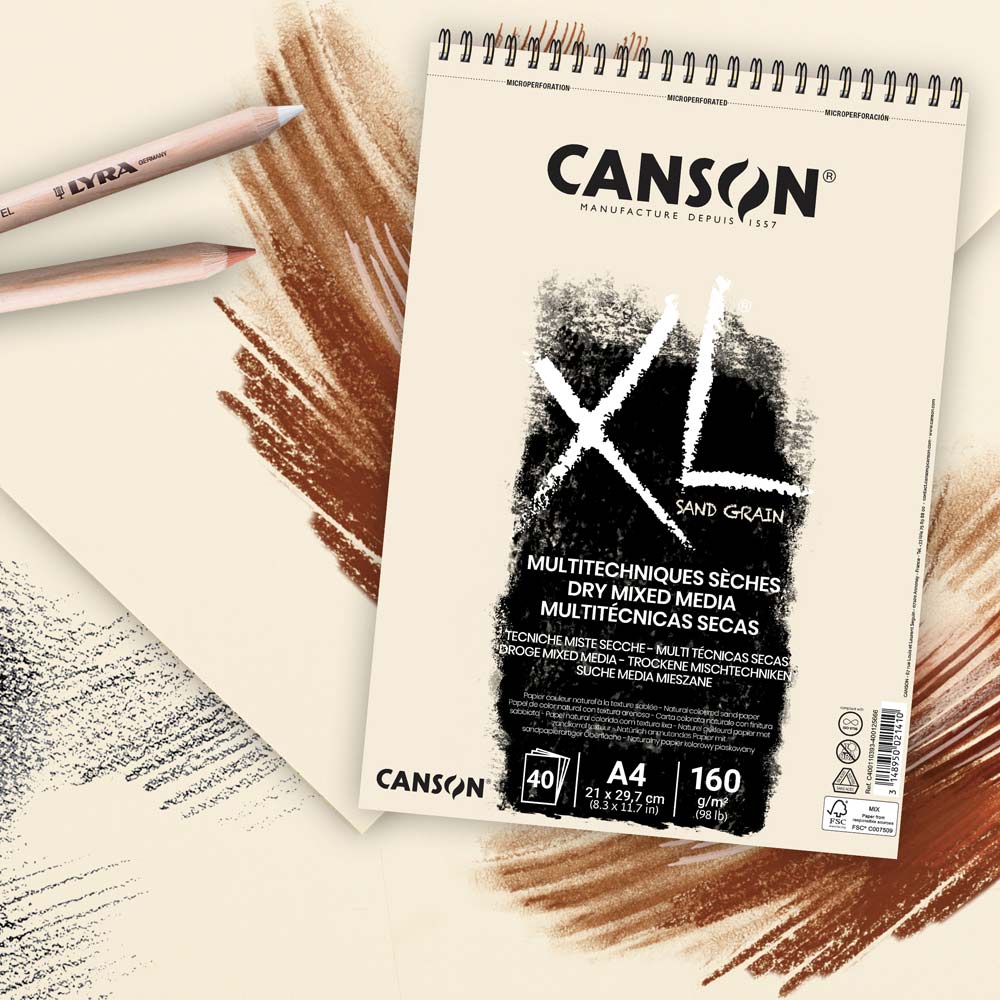 Canson XL Sand Grain Dry Mixed Media Pad - Natural / 9 x 12 inches by Canson - K. A. Artist Shop