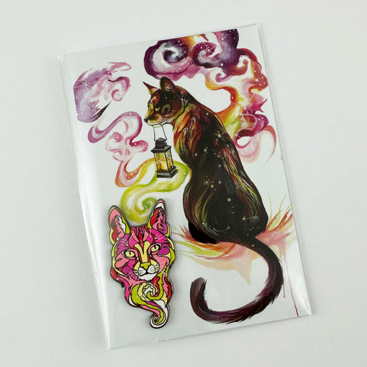 Épingle en émail « Galaxy Cat » par Katy Lipscomb