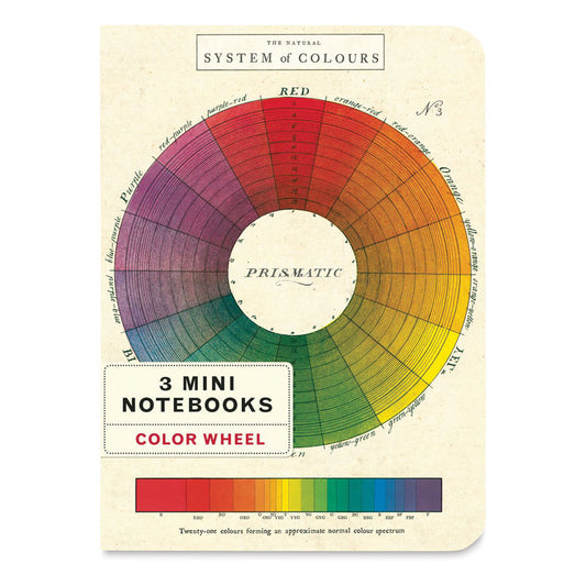 Color Wheel Mini Notebook Set of 3 by Cavallini & Co. - Lined, Blank, Grid - by Cavallini & Co. - K. A. Artist Shop