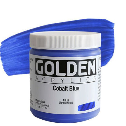 Golden Heavy Body Acrylics - 8 oz. Jar - Cobalt Blue by Golden - K. A. Artist Shop
