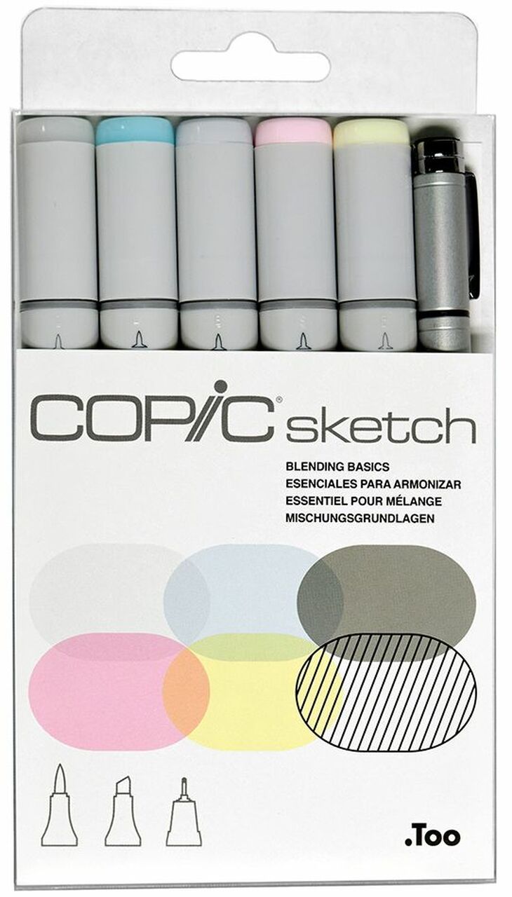 Flipkart.com | Creative Hands Copic Markers 6-Piece Sketch Set, Pale  Pastels - Permanent Markers