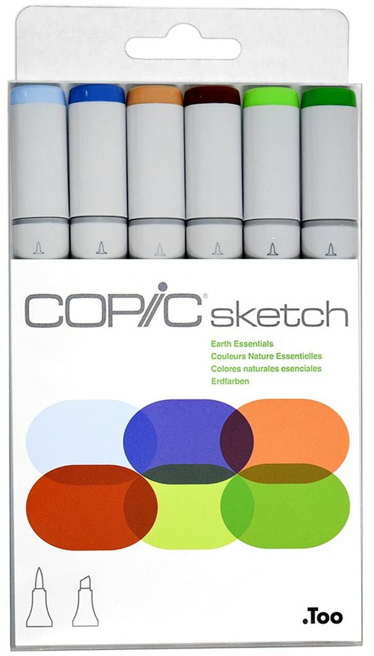 Copic Sketch Markers - Set of 6 - Earth Essentials by Copic - K. A. Artist Shop