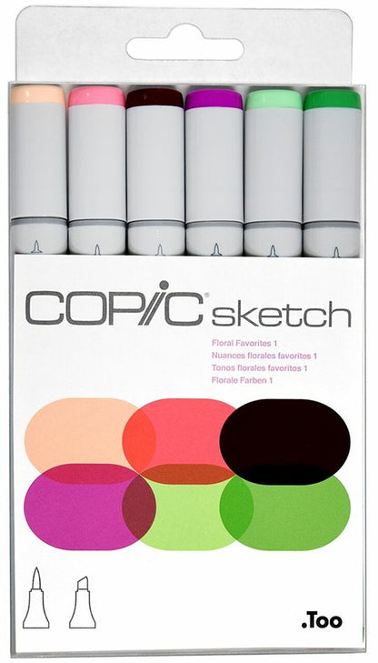Copic Sketch Markers - Set of 6 - Floral Favorites 1 by Copic - K. A. Artist Shop