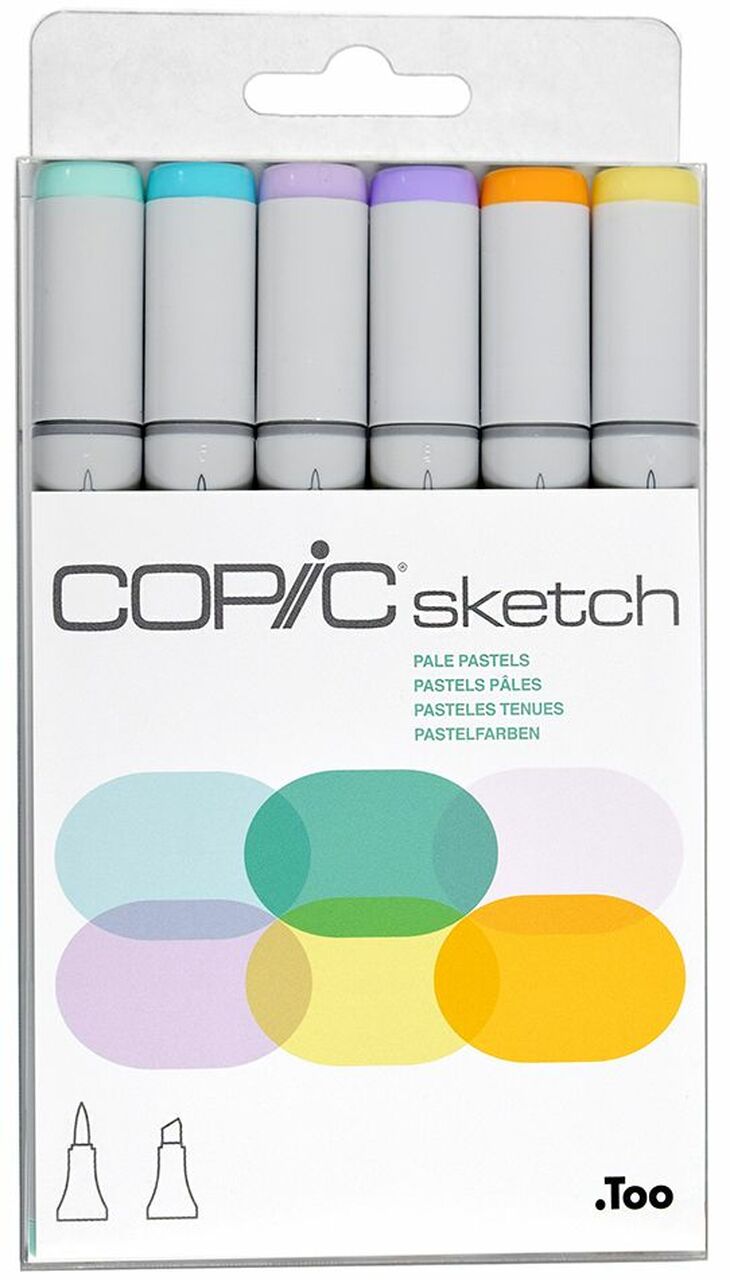Copic Sketch Markers - Set of 6 - Pale Pastels by Copic - K. A. Artist Shop