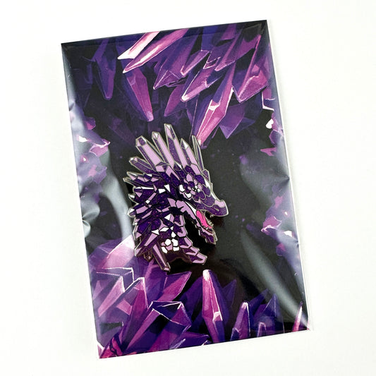 Pin esmaltado "Dragón Amatista" de Katy Lipscomb