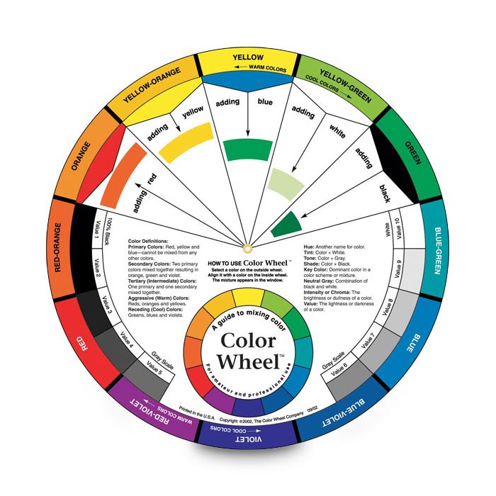 Color Wheel Mixing Guide - 9.25 inches - by The Color Wheel Company - K. A. Artist Shop