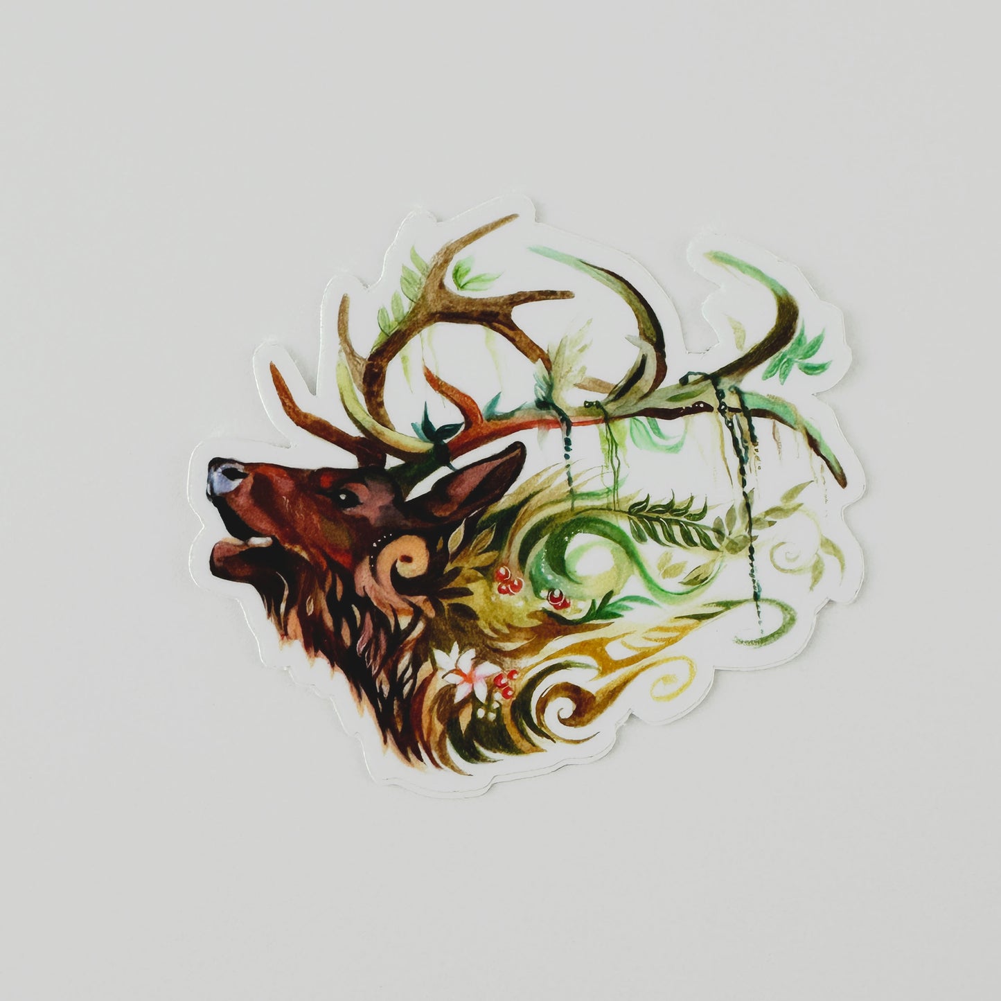 Autocollant vinyle « Elk » par Katy Lipscomb 