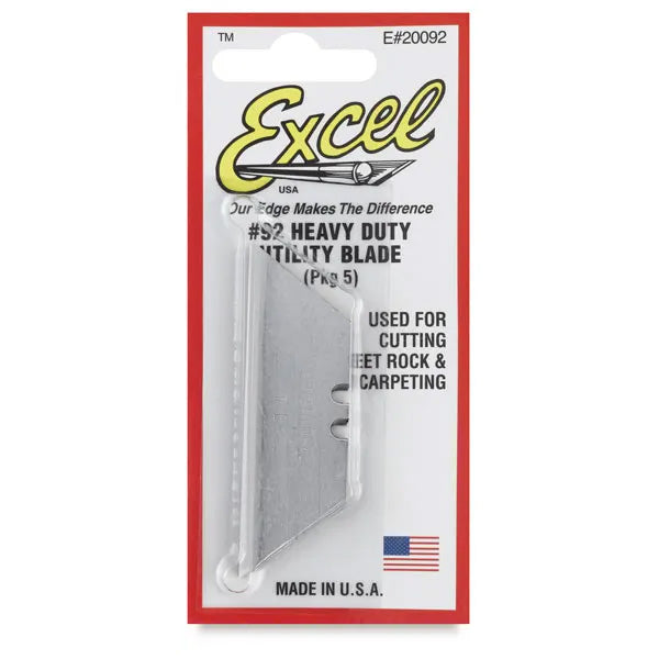 Excel Heavy Duty Replacement Utility Knife Blades - Pack of 5 - by Excel - K. A. Artist Shop