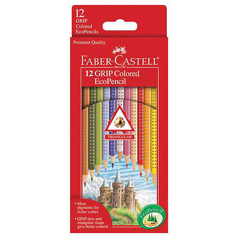 Faber-Castell "GRIP" Colored EcoPencils - 12 pk - by Faber-Castell - K. A. Artist Shop