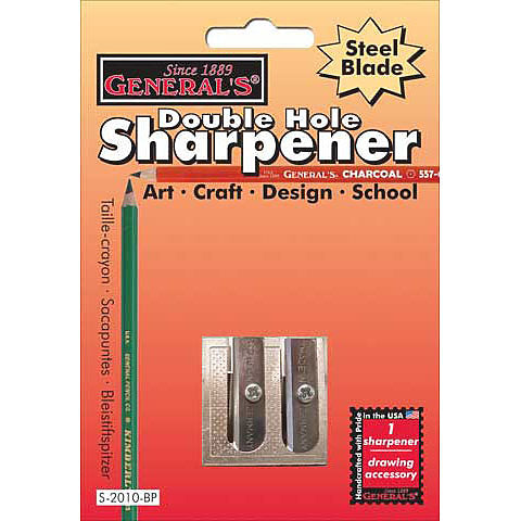 General's Double Hole Stainless Steel Pencil Sharpener - by General Pencil - K. A. Artist Shop