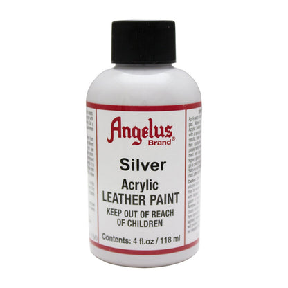 Angelus Acrylic Leather Paint - 4 oz. - Metallic Silver by Angelus - K. A. Artist Shop