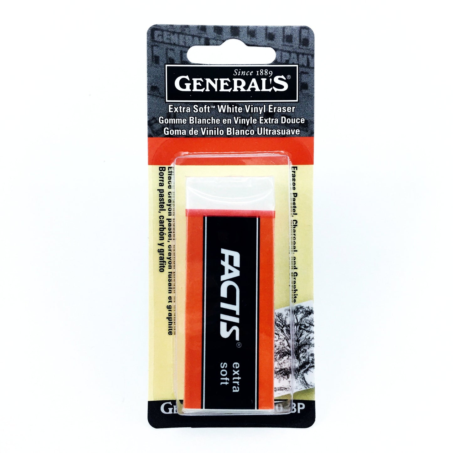 Generals Eraser Set of 3 - Kneaded, Extra Soft White Vinyl, and Gum Eraser