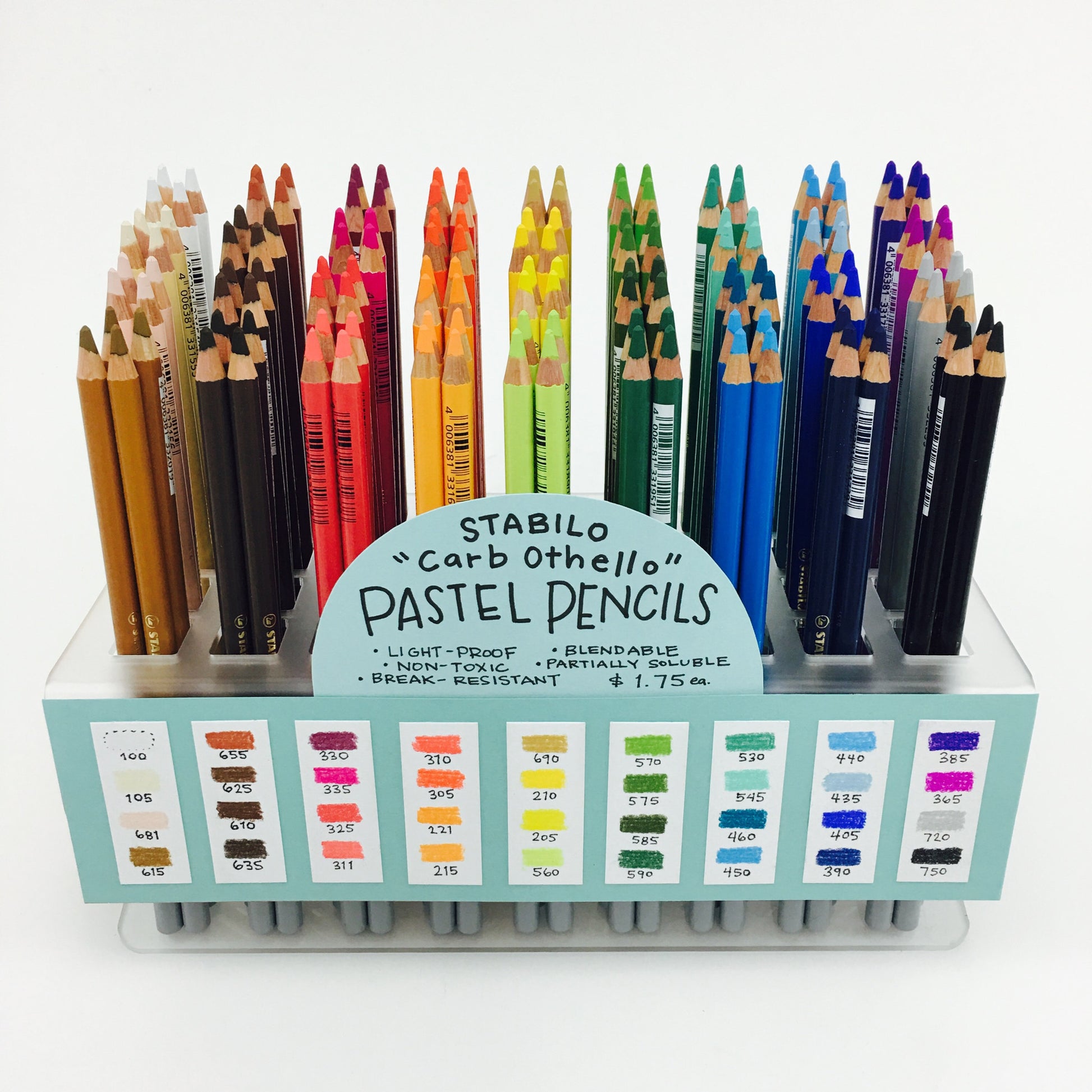 Chalk-pastel pencil STABILO CarbOthello - metal box with 12 colors
