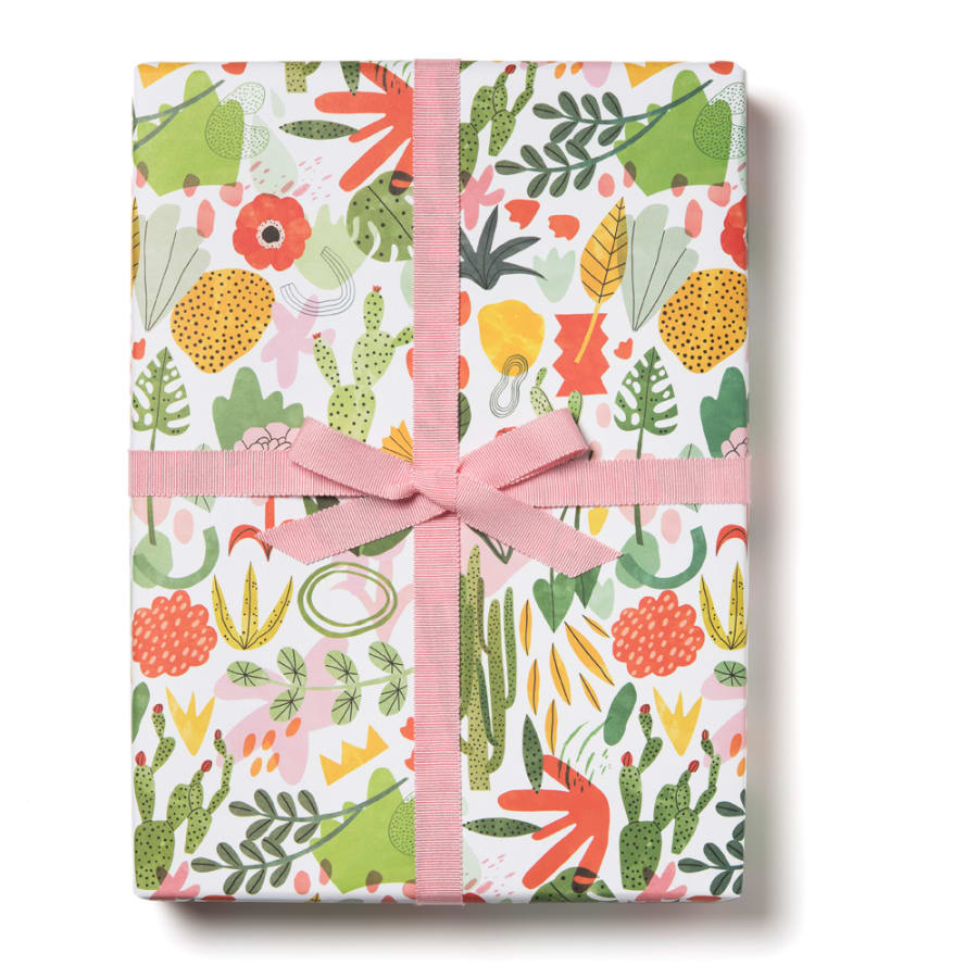 Red Cap Gift Wrap - Succulent Garden Wrapping Paper - 3 Sheets - by Red Cap - K. A. Artist Shop