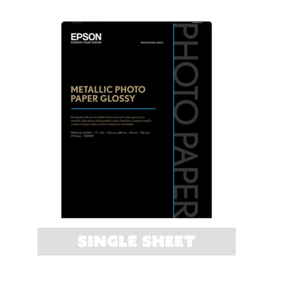 Epson Metallic Photo Paper Glossy Printer Paper - Single Sheet - 17 x 22 inches by Epson - K. A. Artist Shop