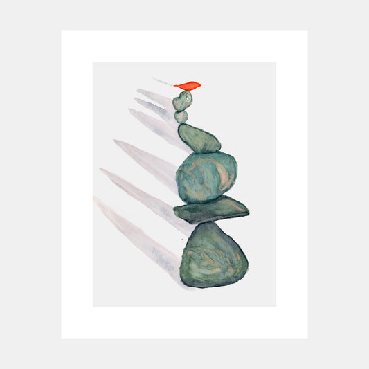 "Balance" Watercolor Print by Teresa Bacon - 8x10 inches by Teresa Bacon - K. A. Artist Shop