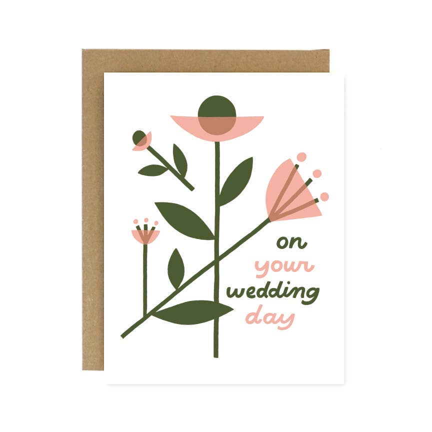 “On Your Wedding Day” Floral Card by Worthwhile Paper - by Worthwhile Paper - K. A. Artist Shop