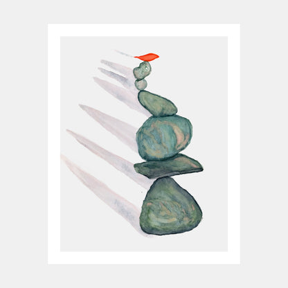 "Balance" Watercolor Print by Teresa Bacon - 16x20 inches by Teresa Bacon - K. A. Artist Shop