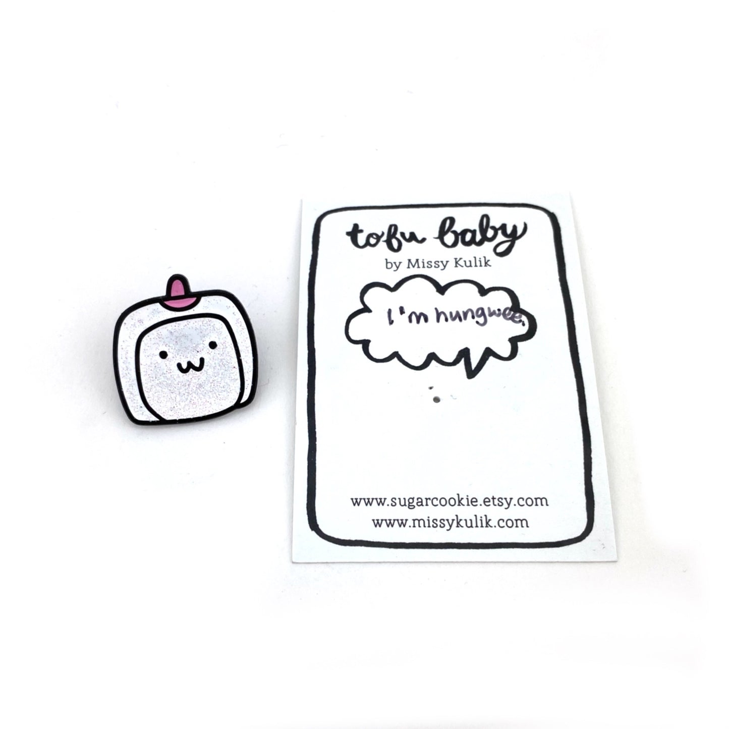 Tofu Baby Enamel Pin by Missy Kulik - by Missy Kulik - K. A. Artist Shop