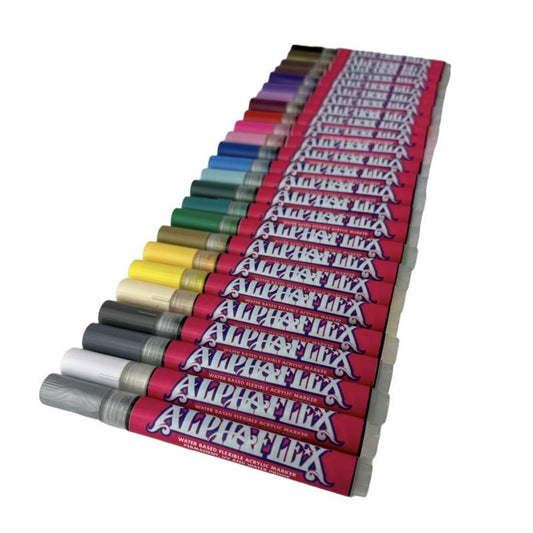 Marcadores de pintura AlphaFlex, punta redonda de 4 mm