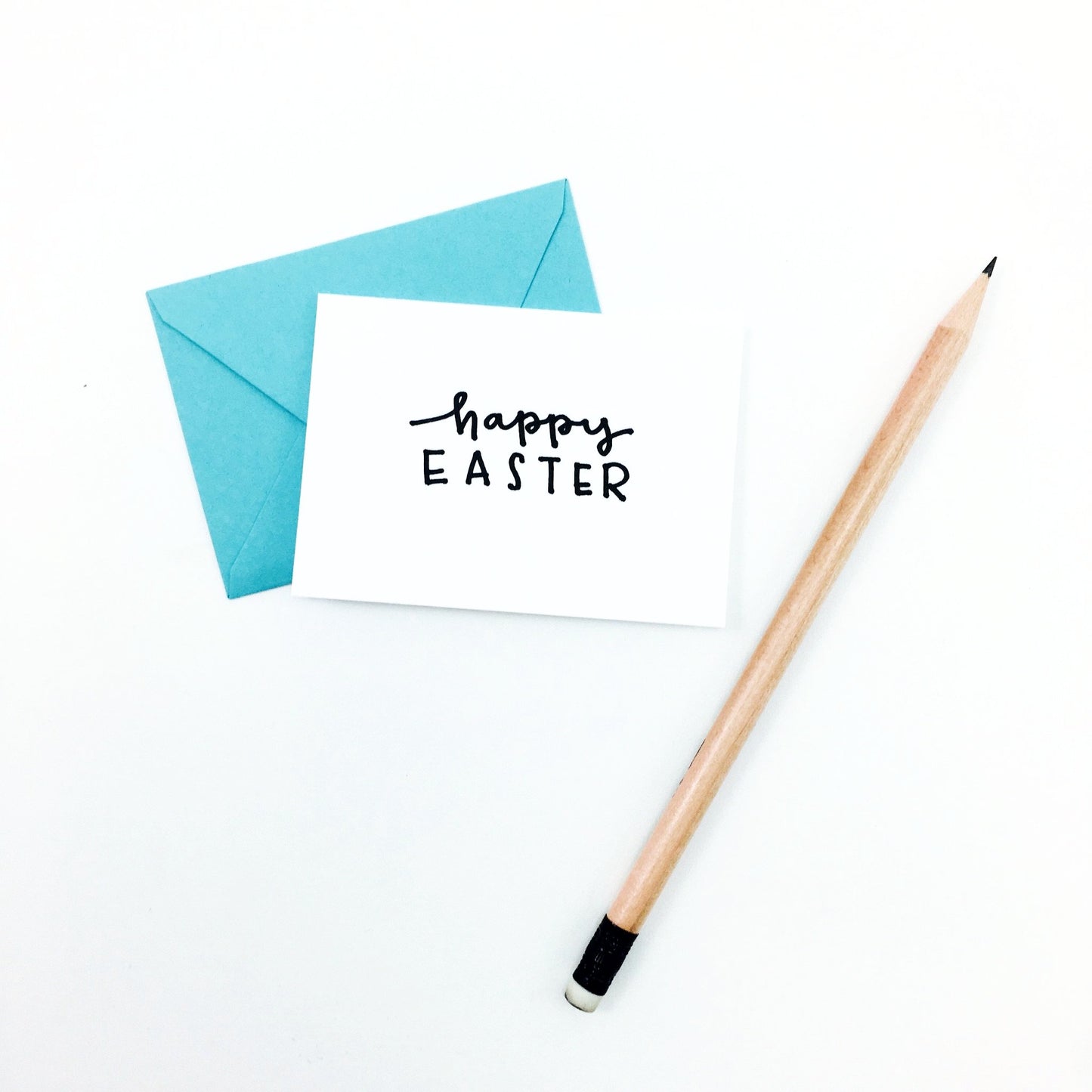 "Happy Easter" Mini Hand-Drawn Greeting Card - by K. A. Artist Shop - K. A. Artist Shop