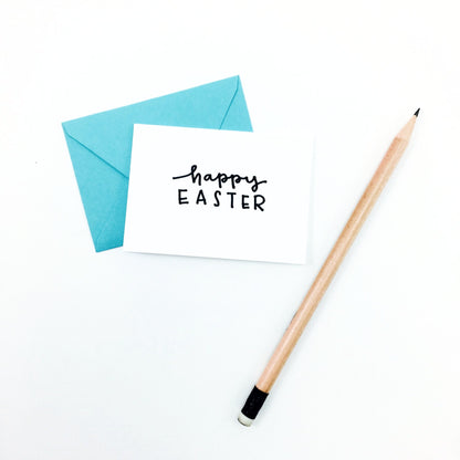 "Happy Easter" Mini Hand-Drawn Greeting Card - by K. A. Artist Shop - K. A. Artist Shop