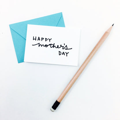 "Happy Mother's Day" Mini Hand-Drawn Greeting Card - by K. A. Artist Shop - K. A. Artist Shop