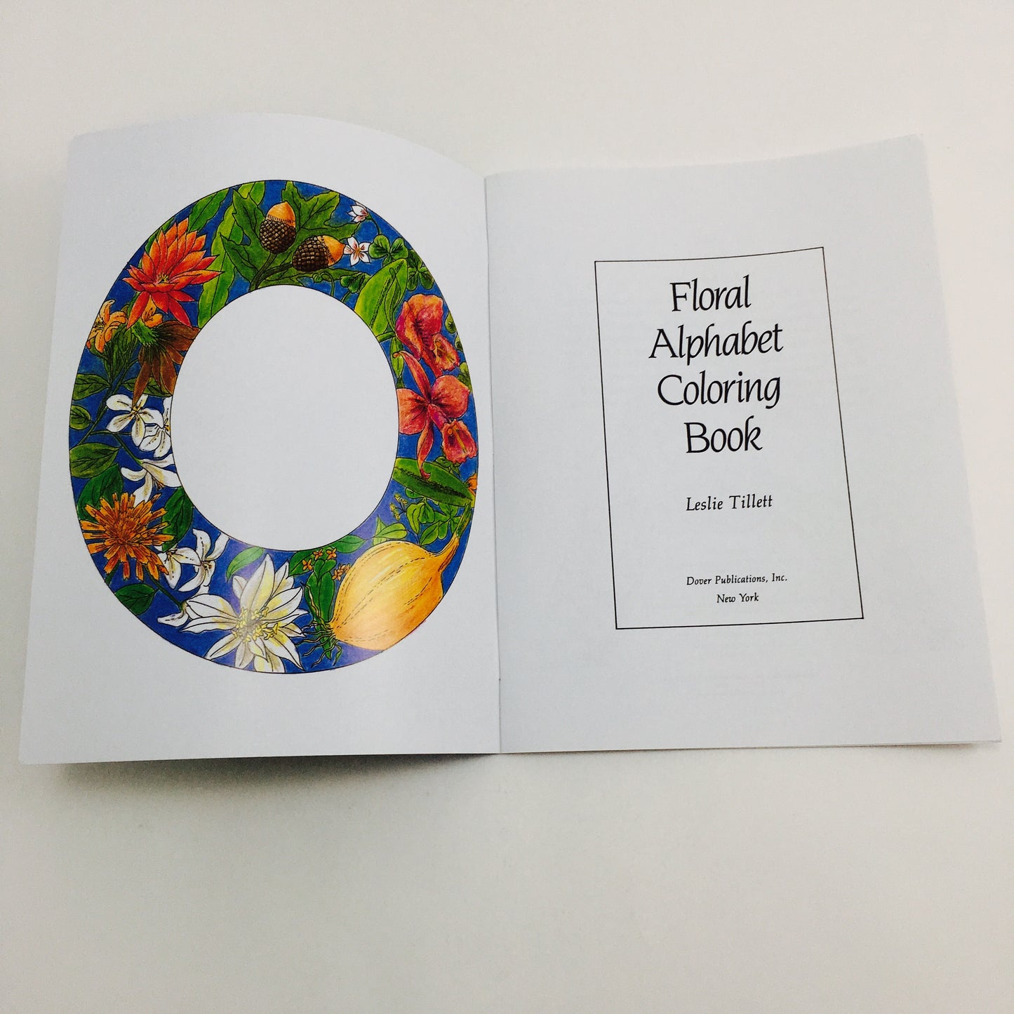 "Floral Alphabet" Coloring Book by Dover - by Unknown - K. A. Artist Shop