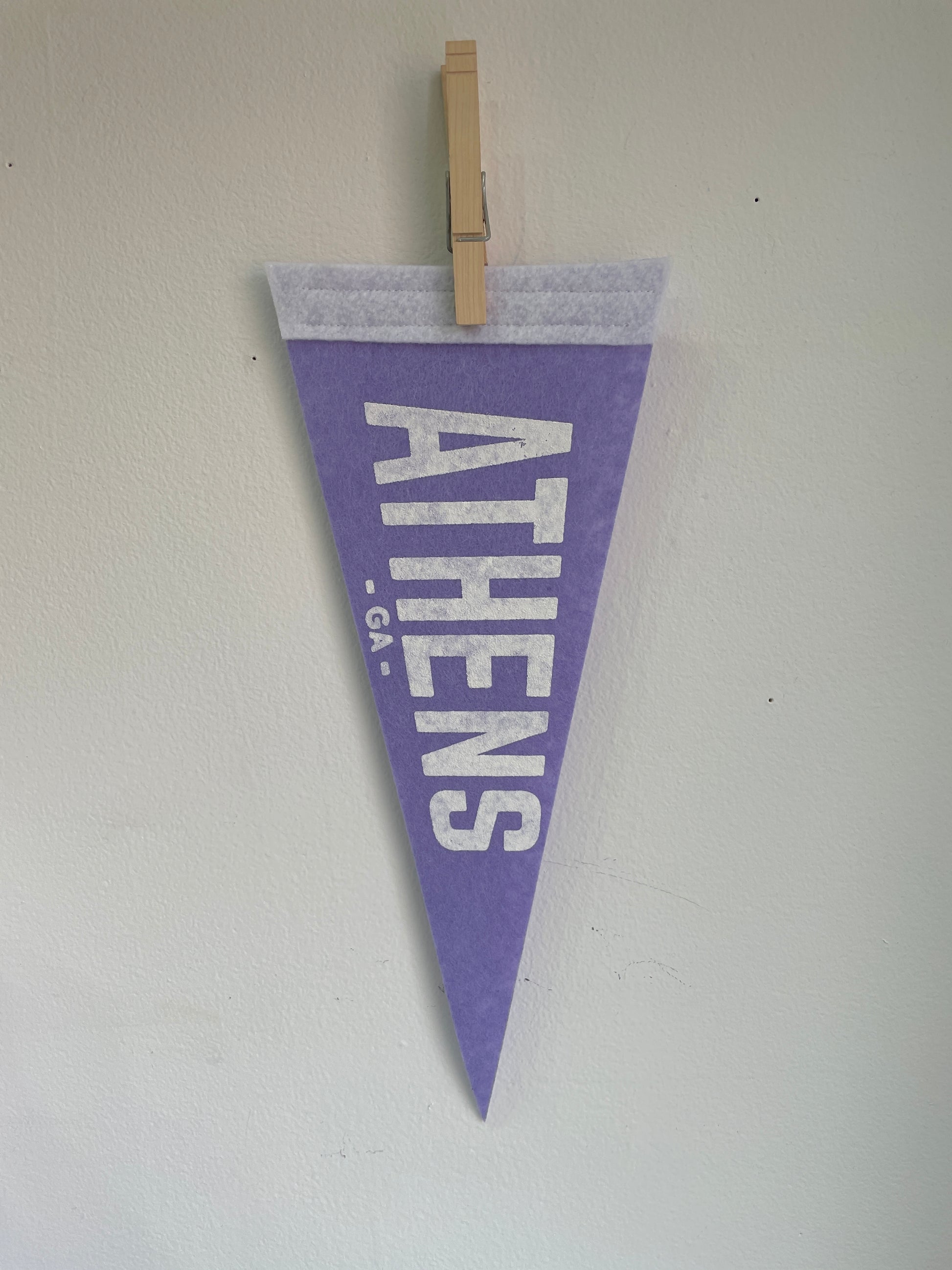 "Athens, GA" Pennant by Classic City Postal Service - Lavender by Erin Lovett - K. A. Artist Shop