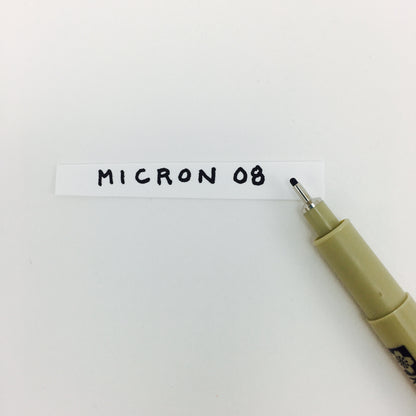 Pigma Micron Individual Pens - Black - Size 08 (0.50mm) by Sakura - K. A. Artist Shop